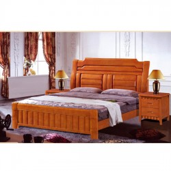 特价橡木双人床 简约中式床 1.8米大床 实木套房家具