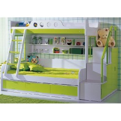 C11厂家直销 环保型青少年儿童板式家具 双层床子母床 套房家具