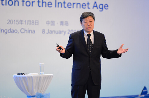 图为：海尔集团董事局主席、首席执行官张瑞敏