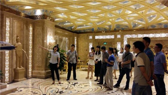 优采中国行 采购平台考察团走进简一大理石瓷砖佛山总部