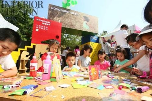 长城森林艺术节上由诺菲博尔麦秸板打造的“麦浪城堡”