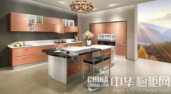 现代风格岛型橱柜图片