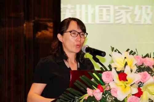 中国林产工业协会副秘书长李东妍宣读获批批文