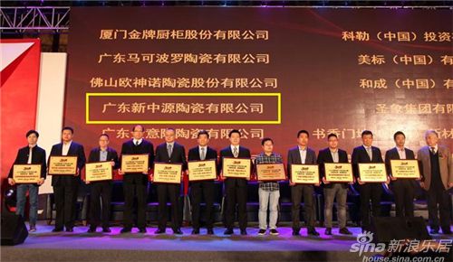 新中源代表上台领奖