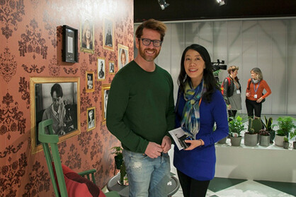 瑞典流行趋势专家Stefan Nilsson先生(左)与瑞中可持续设计协会秘书长Sofia女士