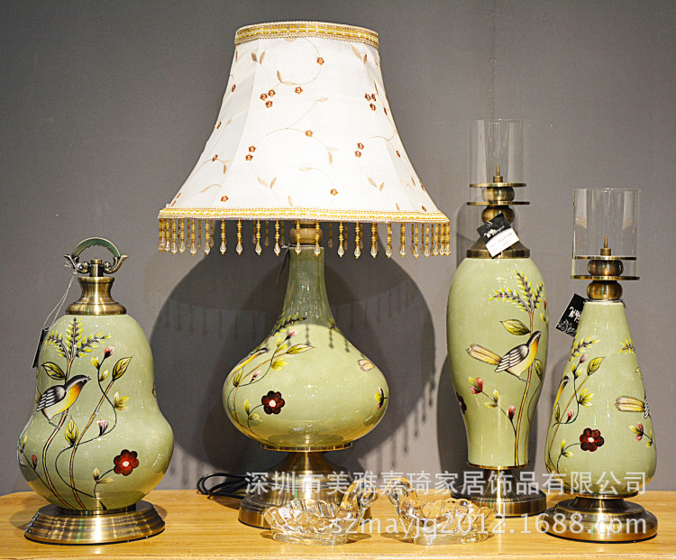 美雅嘉琦 后现代古典风格 软装饰品 玻璃家居饰品 花瓶烛台工艺品
