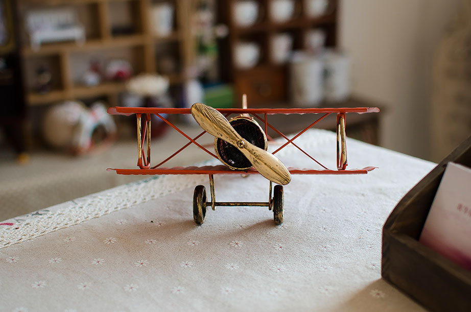 工艺品 复古双翼飞机模型 zakka杂货   创意家居饰品摆件  B0104