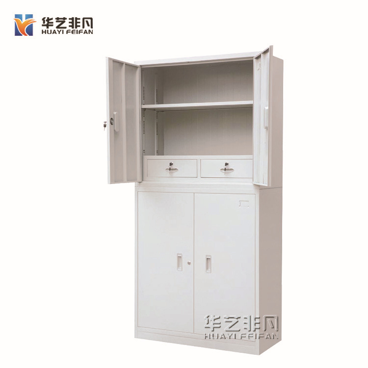 公司档案室双层办公活动柜 钢制资料柜 华艺非凡北京钢制文件柜厂