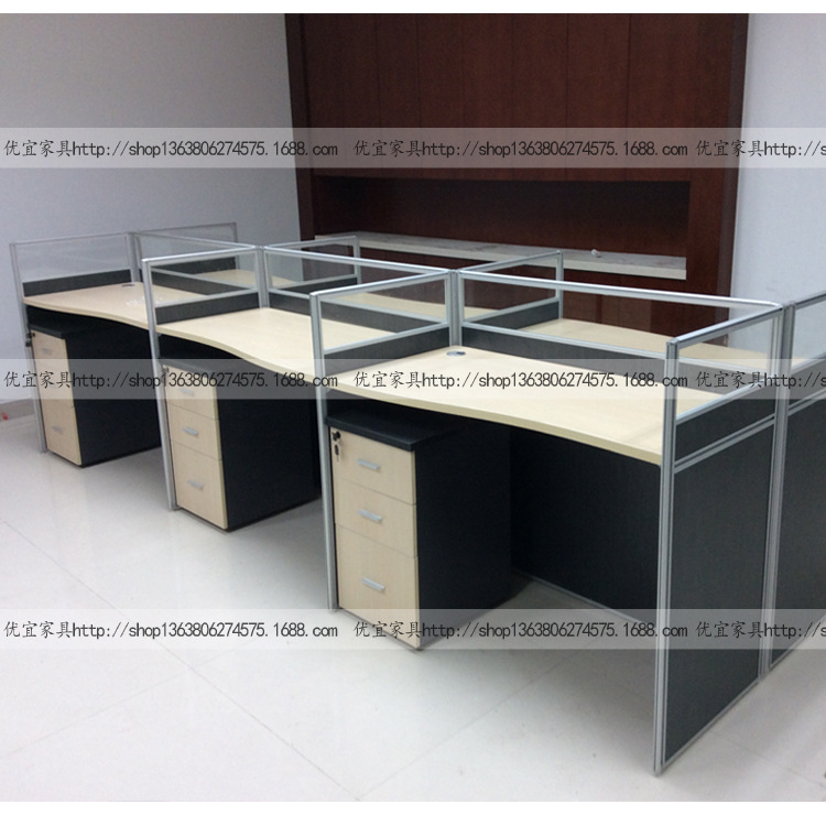 办公家具厂 4人位职员桌 员工卡位 屏风工作位简约现代