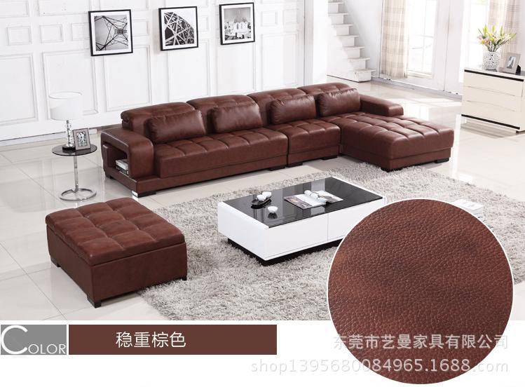 sofa 厂家直销头层牛皮大小户型个性功能组合真皮家具YM-GL-008