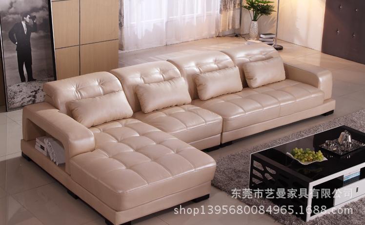 sofa 厂家直销头层牛皮大小户型个性功能组合真皮家具YM-GL-008