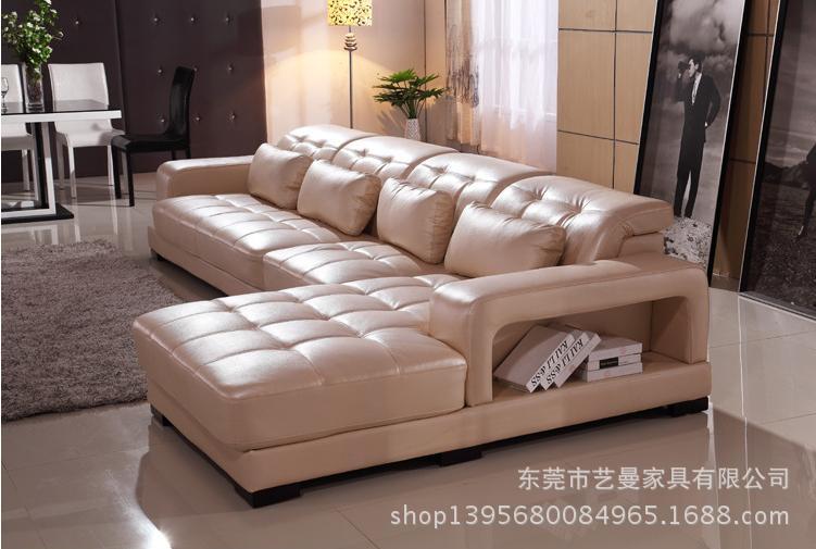 sofa 厂家直销头层牛皮大小户型个性功能组合真皮家具YM-GL-008