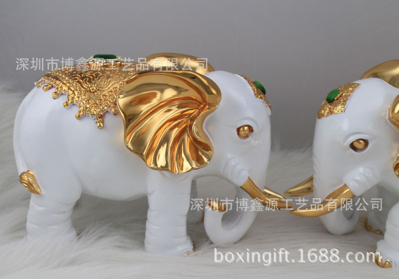 厂家直销 创意动物摆件树脂招财大象装饰品 欧式家居饰品乔迁礼品