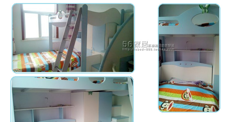 厂价供应 儿童家具套房多功能双层床 学生上下铺 带梯柜组合 Z18