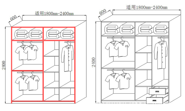 【供应】定制衣柜 E1级标准板材 板式家具厂家定做加工 质量一流