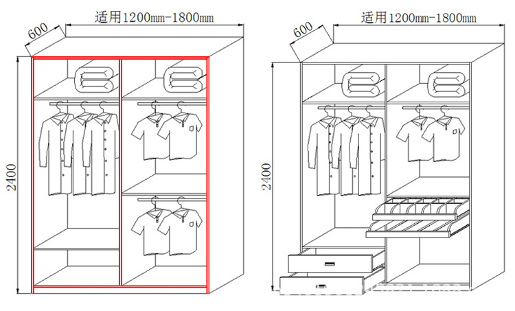 【供应】定制衣柜 E1级标准板材 板式家具厂家定做加工 质量一流