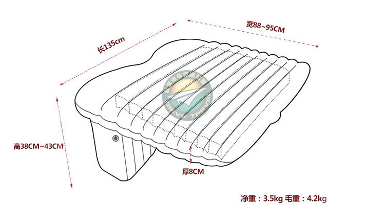 车载充气床 旅行床 车中床 汽车充气床垫 车用后排床垫 车震床