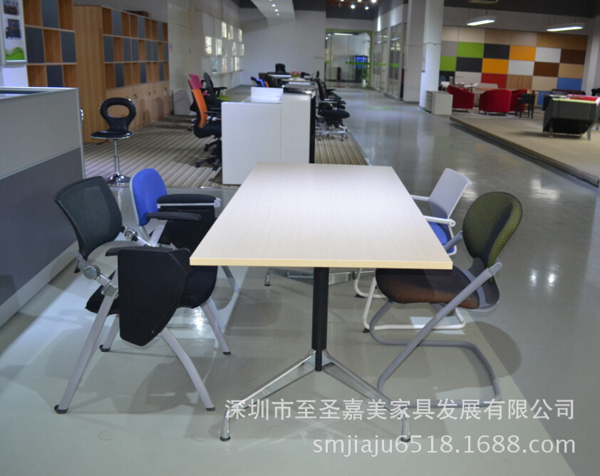 深圳办公椅批发 新品商务培训椅 品质优良价格个性会议椅带写字板