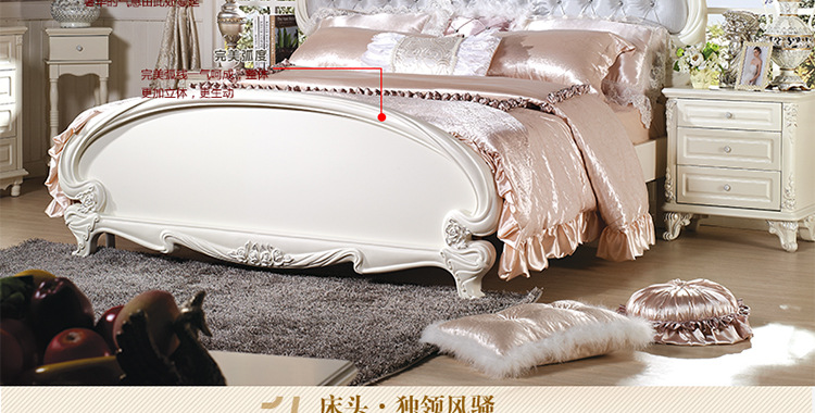 欧式家具双人床法式公主床实木橡木1.8米大床厂家直销