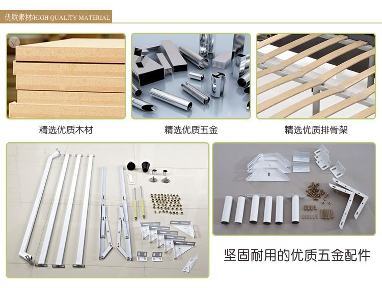床 特价皮床 儿童床家具 简约真皮床 1.8米小户型双人床