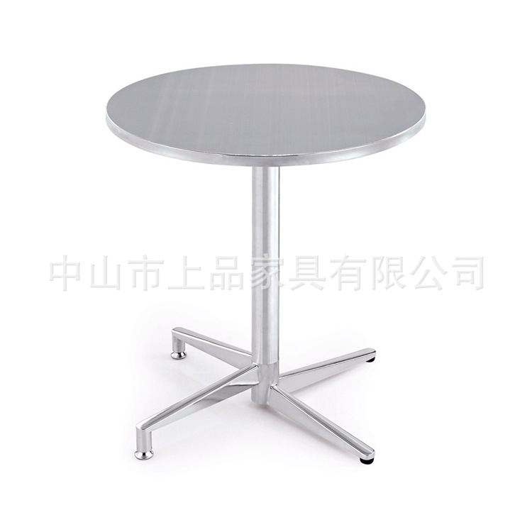 厂家直销【SP-MT012】新款圆形全不锈钢桌子餐厅桌子户外休闲桌