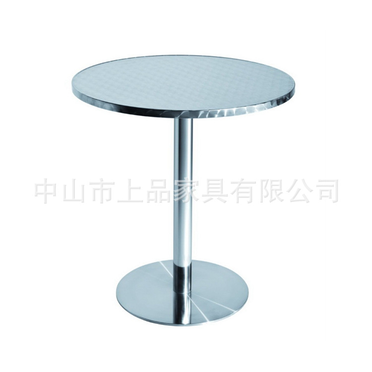 厂家直销【SP-MT012】新款圆形全不锈钢桌子餐厅桌子户外休闲桌