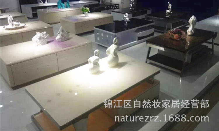 厂家直销电视柜 不锈钢钢化玻璃板式家具5抽收纳客厅爆款酒店家具
