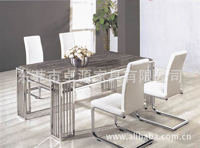 定做不锈钢架家具，桌类大理石餐桌，不锈钢餐桌，钢化玻璃会议桌
