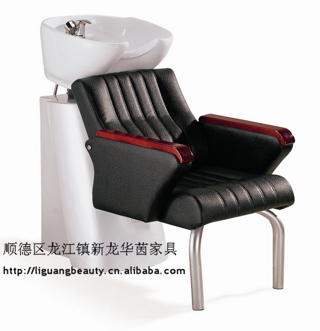 丽光专业厂家直销出口高品质坐式半躺式洗头床玻璃钢底座S6040