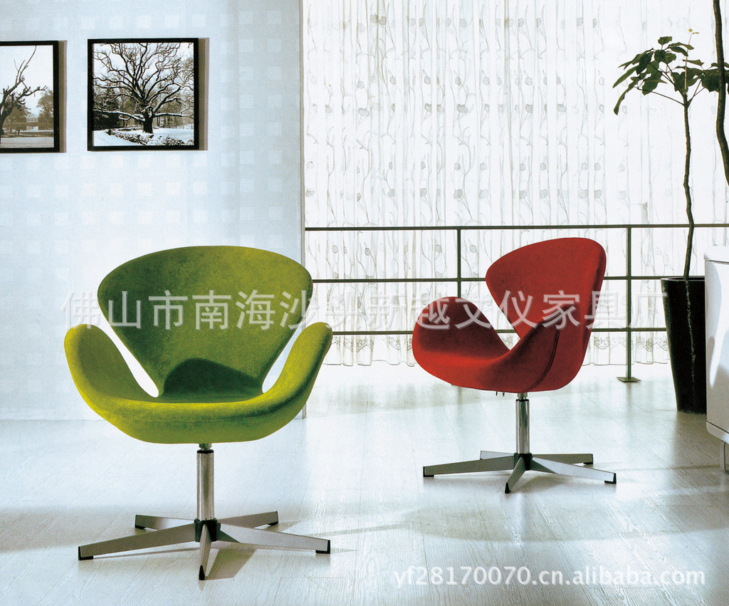 精品展示定型海绵天鹅椅 设计师家具 个性家具设计 商场休闲椅