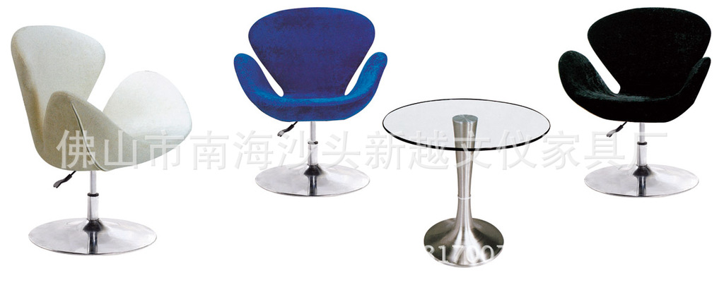 精品展示定型海绵天鹅椅 设计师家具 个性家具设计 商场休闲椅